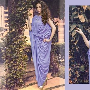 Unique twisted 💯 pure georgette PROM dress